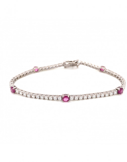 October Pink Tourmaline Birthstone Bracelet